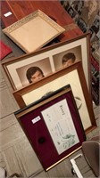 Lot of framed awards and pictures