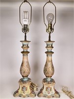 Pair of Decorative Porcelain lamps