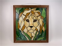 Stained Glass Lion Wall Hanging