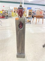 Statue. Wood. 46in tall.