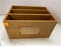 Wood box. Desk sorter. 7x 9.5x 5.