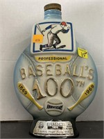 Baseball 100th Anniversary Beam Decanter. Decor.