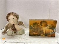Angels. Journey of Grace 7in tall & hinged box 8x