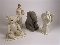 Lenox Elephant, Teddy Bear, Angel & Woman