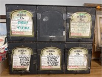 Vintage Metal Prescription File box. 15.5x 9.5 D