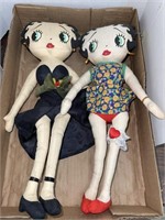 2 Betty Boop soft dolls. 16in tall