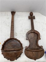 2 Redwing Ceramic Shelves. Decor. Banjo & Fiddle.