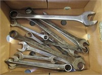 Assortment of wrenches including Mac, Powerkraft,