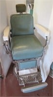 Koken antique barber chair with porcelain and