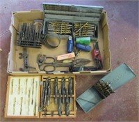 Drill bits, allen wrenches, flaring tools, etc.