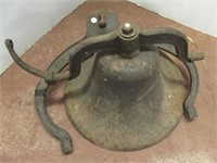 Antique cast iron bell with yoke.