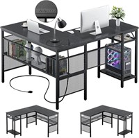 L Shaped Desk-Home Office or Gaming-With Outlets!