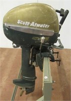 Scott-Atwater 10HP outboard motor. Note pulls