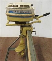 Golden Jet 3.5HP outboard motor. Note pulls free.