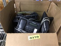 Box of handheld corded office phones
