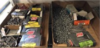 TRAYS OF FASTENERS, NAILS,SCREWS, MISC