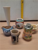 Vase, creamers and more