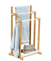 Honey Can Do 3 Tier Bamboo Bathroom Towel Rack