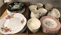 GROUP OF ASSORTED PORCELAIN PLATES, MUGS, MISC