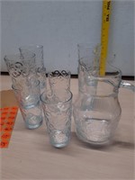 Juice pitcher and glasses