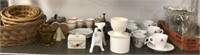 GROUP OF ASSORTED SMALL PORCELAINS, VASES,