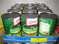 Dozen 14.5oz Can Libby's Cut Green Beans Ex12/22