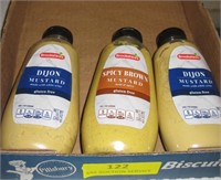 Three 12oz Jars Spicy Brown/Dijon Mustard
