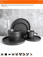 Stone+Lain 32 Piece Stoneware Set - Black Matte