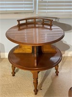 2 Tier Solid Wood Table