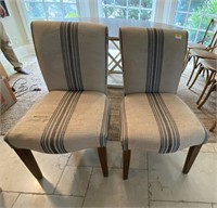SET OF FOUR UPHOLSTERED WILLIAMS SONOMA CHAIRS