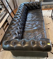 SET OF TWO LEATHER COUCHES 108L X 30HX 43W