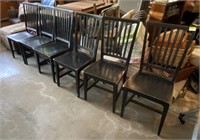 SET OF 6 WOODEN CHAIRS