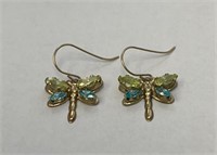 10 KT Dragonfly Earrings