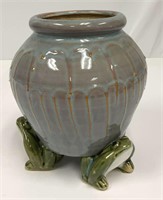 Glazed Frog Vase