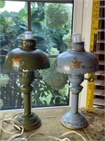 Green & Blue Parlor Lamps