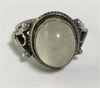 Sterling Silver Ring With Large Stone