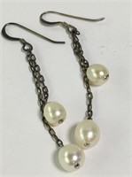 Sterling Silver Pearl Earrings