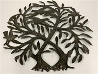 Metal Double Tree Wall Sculpture