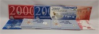 (2) 1998, ’99, ’00, ’01 Mint Sets