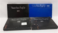 1980, ’81, ’82, ’83 Proof Sets