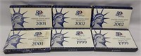 (2) 1999, (2) ’01, (2) ’02 Proof Sets