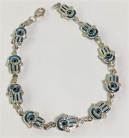 Sterling Silver Blue Stone Bracelet