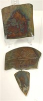 Two Raku Hangings by Jeannie Shirk