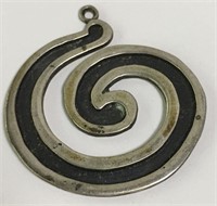 Mexico Sterling Silver Swirl Pendant