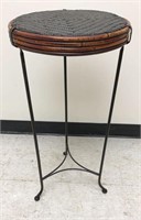 Rattan, Wicker, and Metal Stand