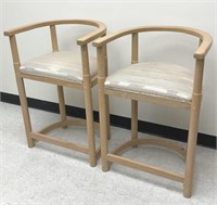 Washed Finish Bar Chair Pair