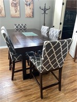 Pub Height Dining Table W/ Chairs