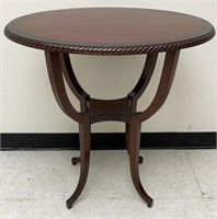 Banded Oval Occasional Table