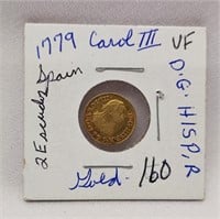 1779 Half Escudo Gold VF