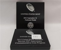 2011 National Medal Proof; 2015 U.S. Marshalls